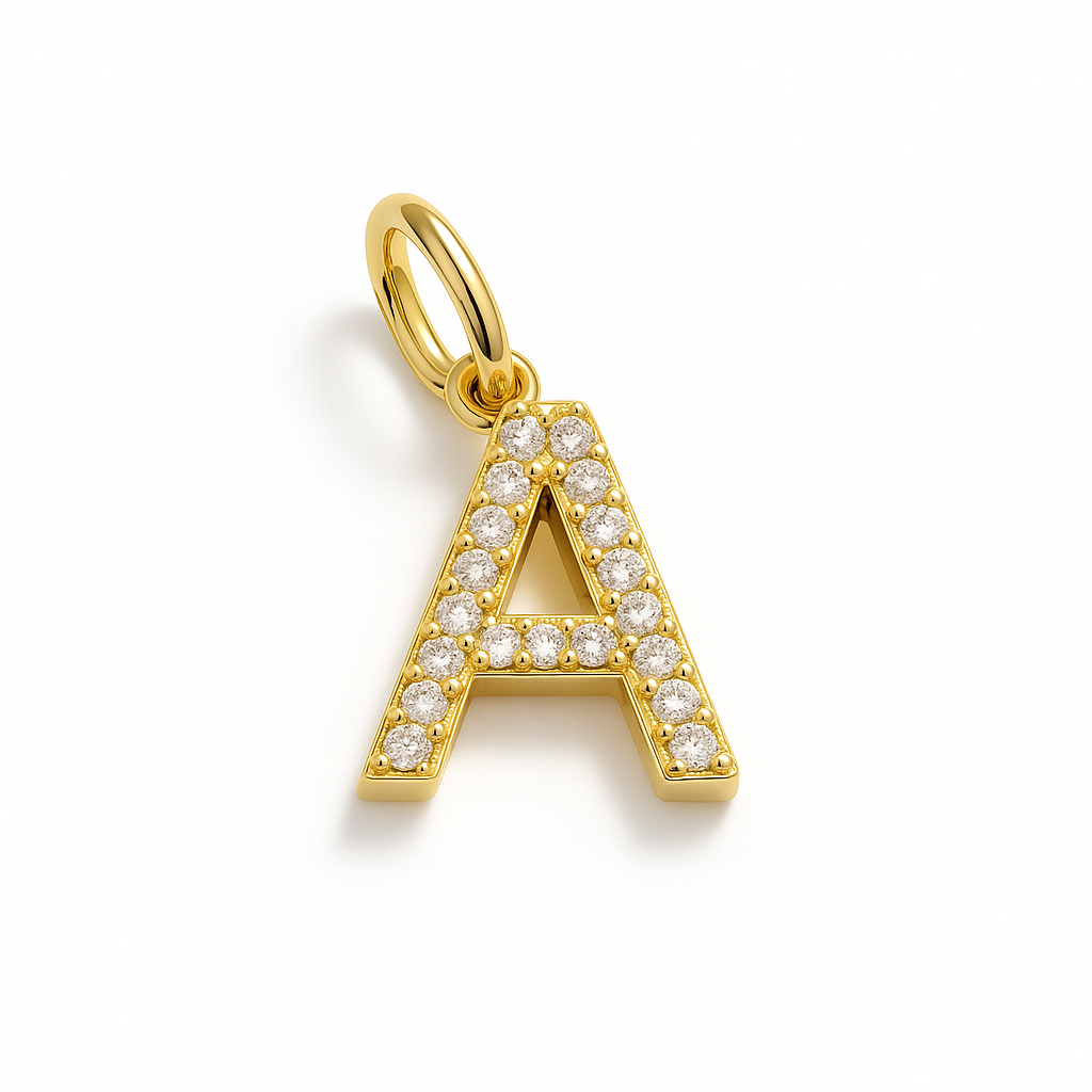 Letterine con zirconi