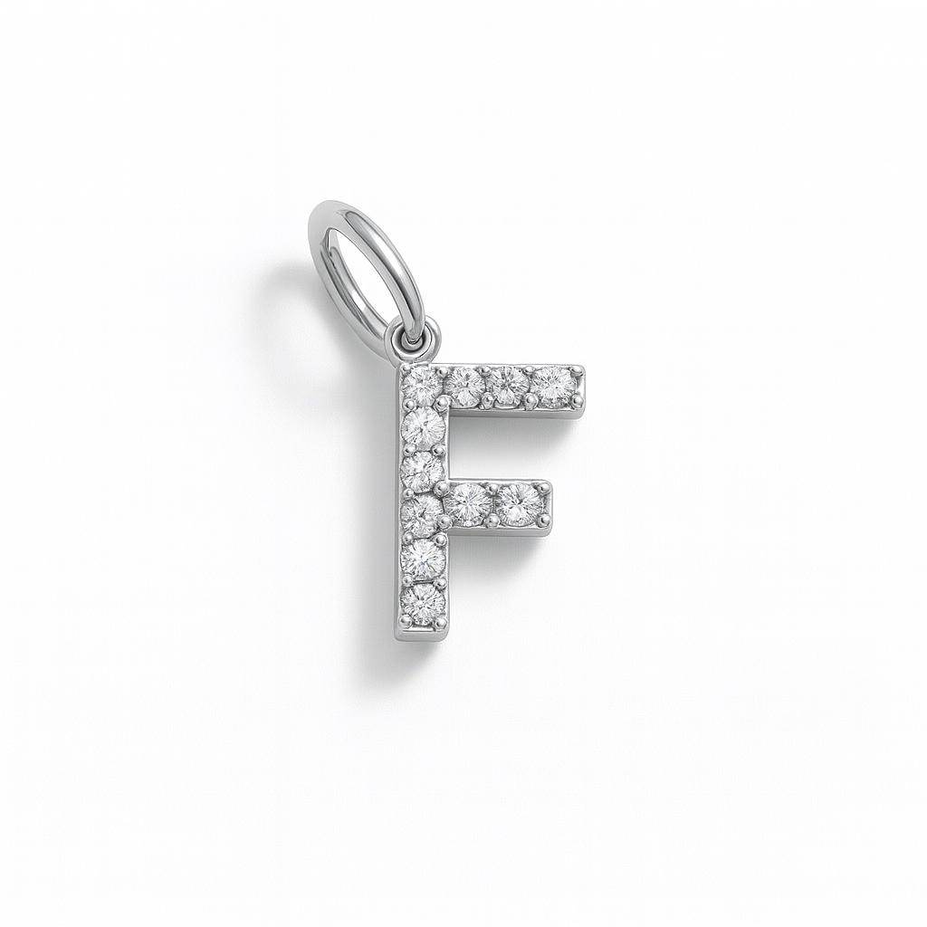 Letterine con zirconi