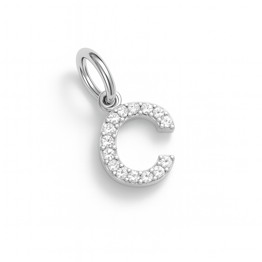 Letterine con zirconi