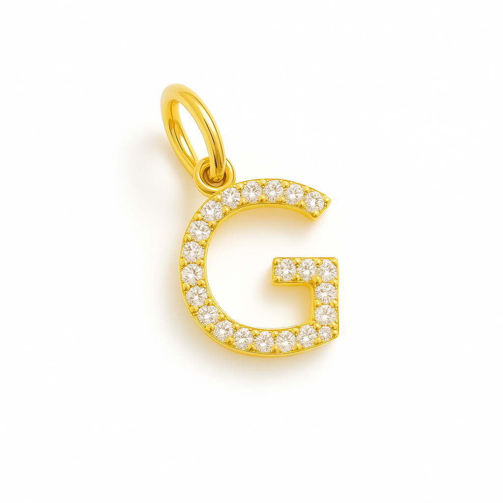 Letterine con zirconi