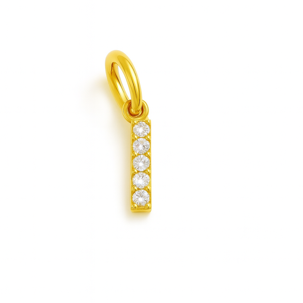 Letterine con zirconi