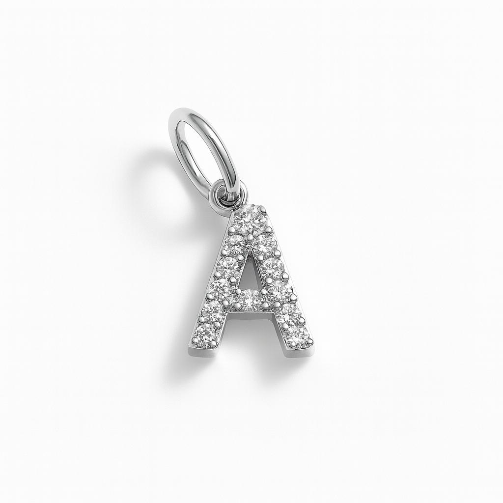 Letterine con zirconi