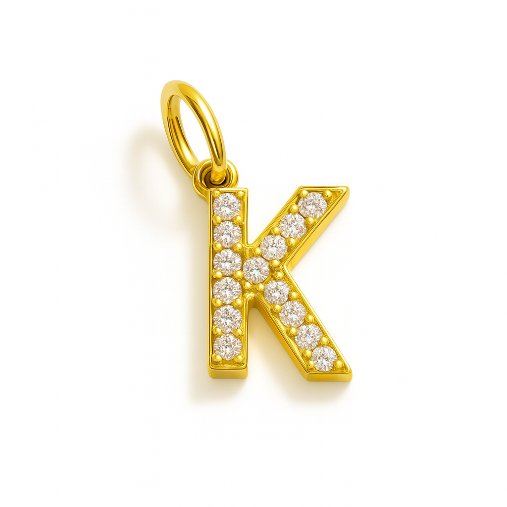 Letterine con zirconi