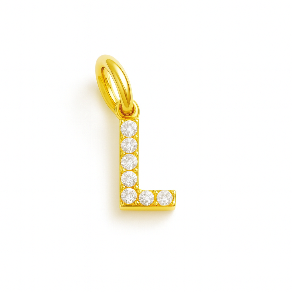 Letterine con zirconi