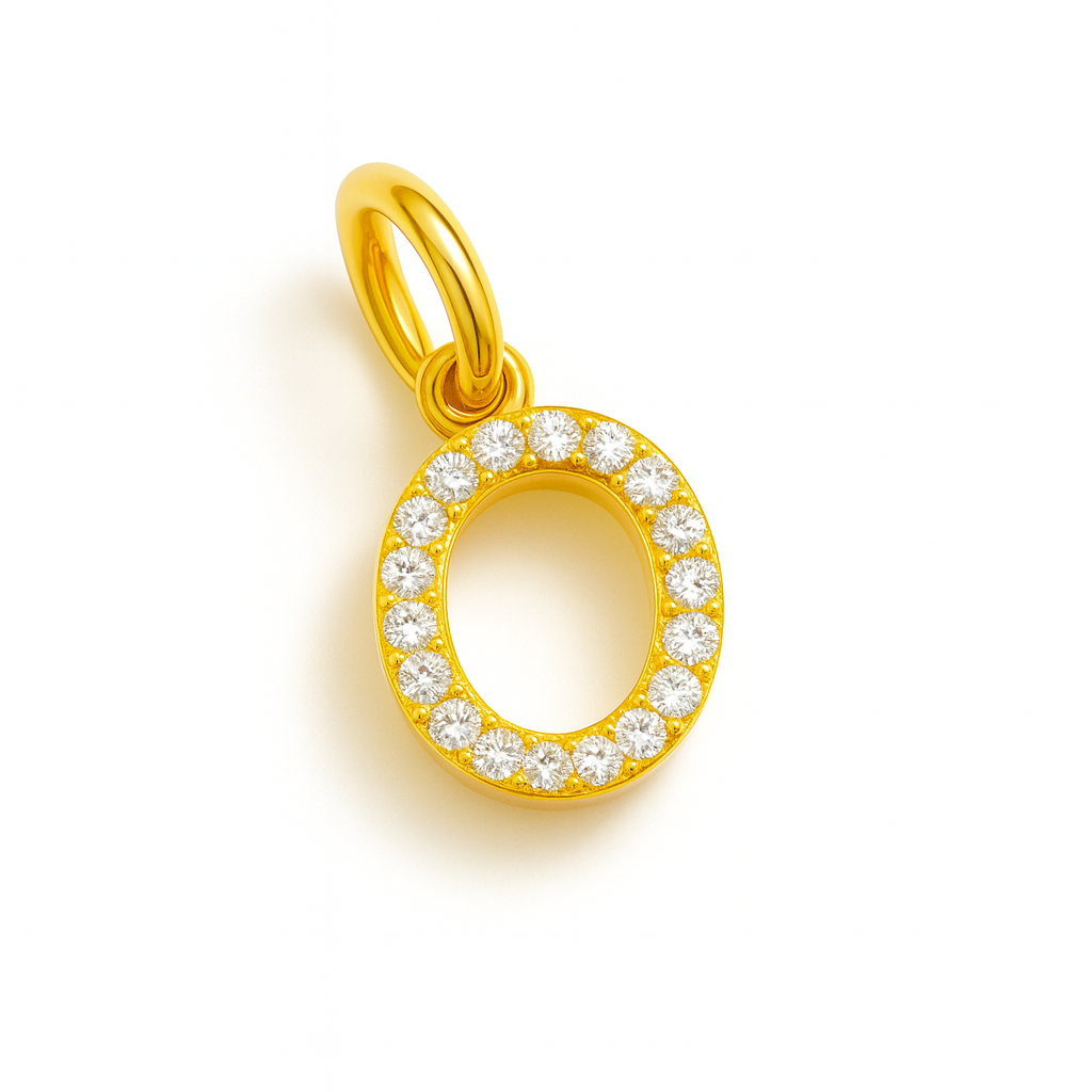 Letterine con zirconi