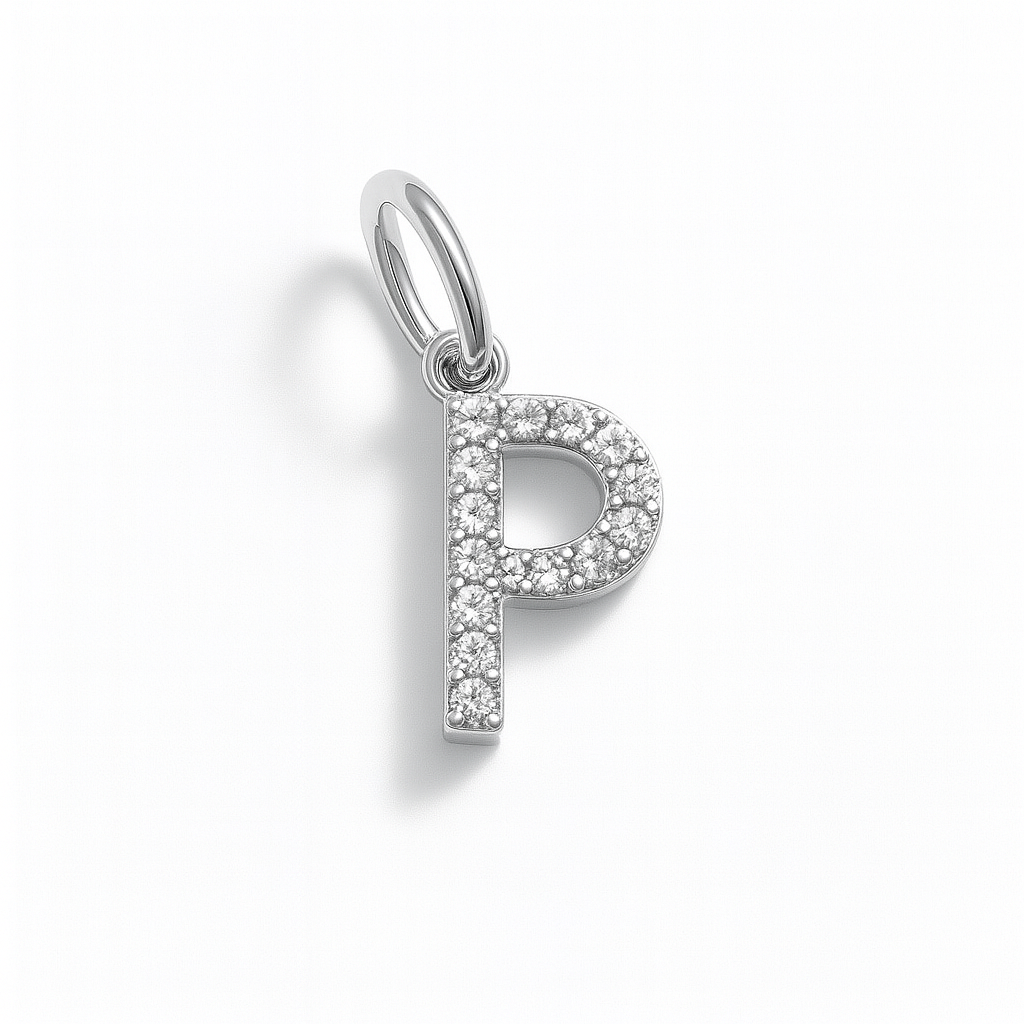 Letterine con zirconi