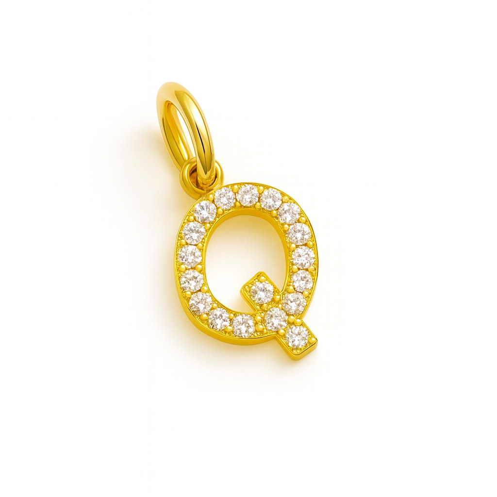 Letterine con zirconi