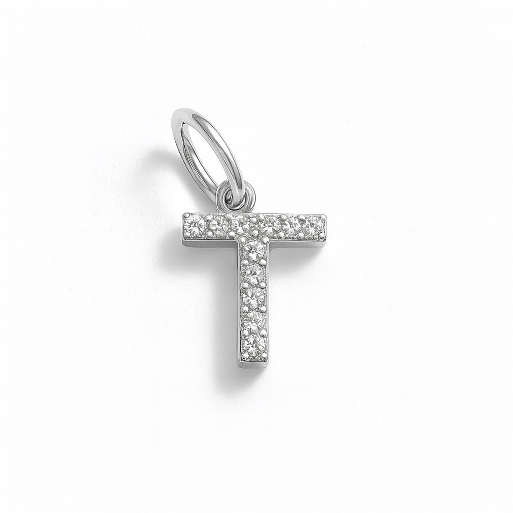 Letterine con zirconi