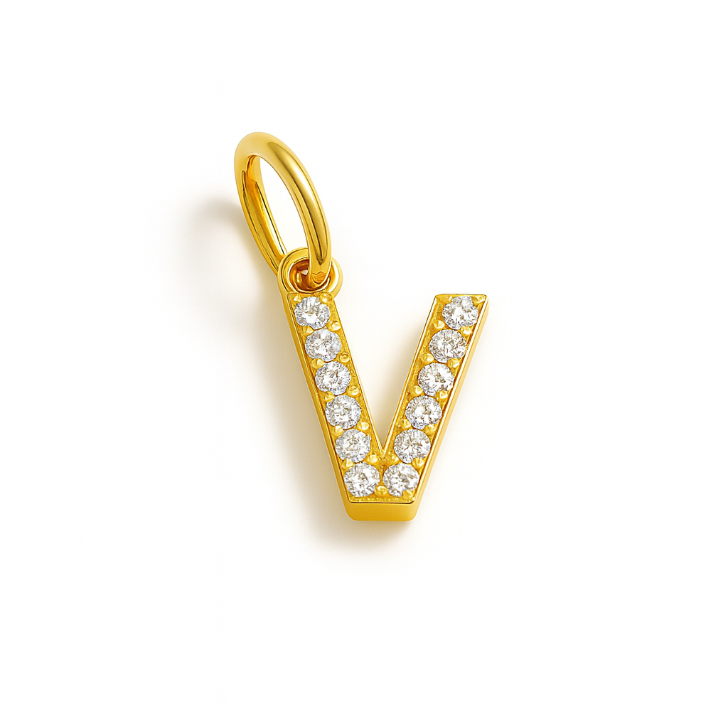 Letterine con zirconi