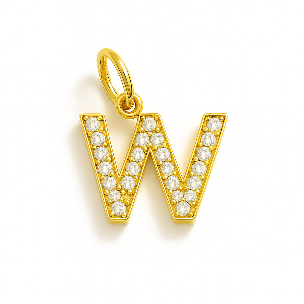 Letterine con zirconi