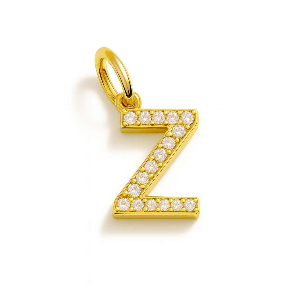 Letterine con zirconi