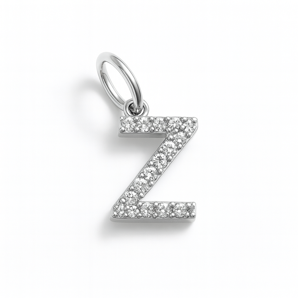 Letterine con zirconi