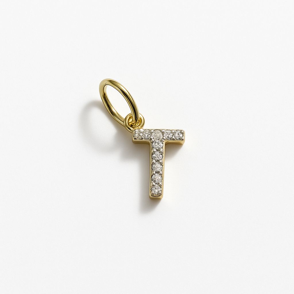 Letterine con zirconi